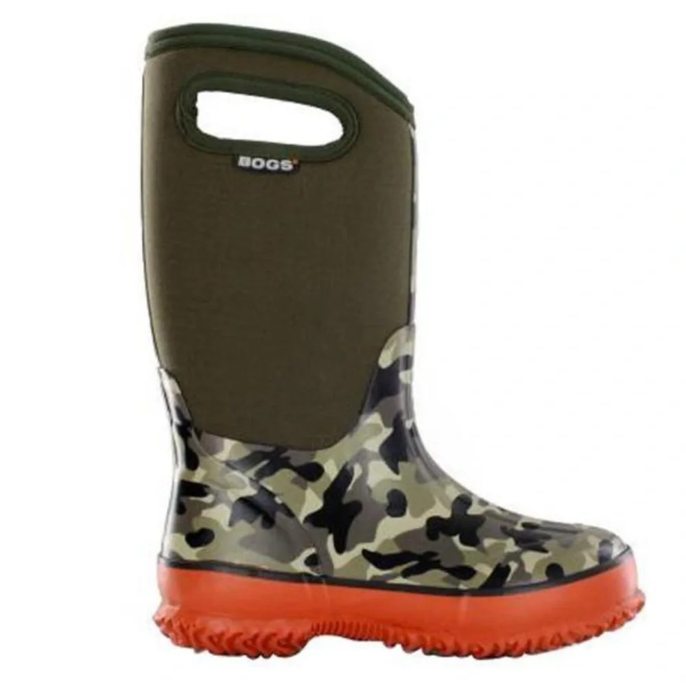 BOGS Classic Boys Camo Boots Youth Size 4 Waterproof Rain Boots